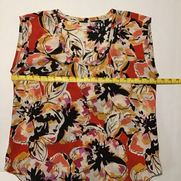 J. Crew women’s floral print blouse multicolor - Picture 3 of 7